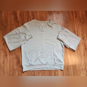 Travis Mathew Cloud Terry Crew Light Heathered Green Gray Crewneck Sweater M